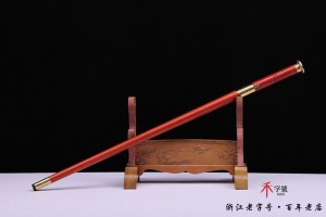 红木手杖剑